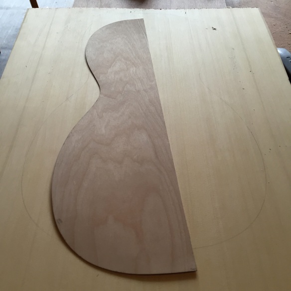 Using a half-body template ensures that the final soundboard will be symmetrical
